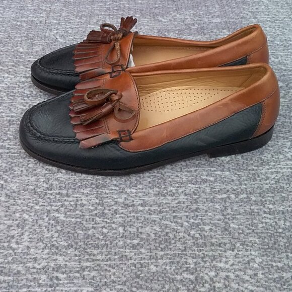 Cole Haan Men's Leather Loafers Size 7D Preppy Two-Toned Tassles Academia - Picture 7 of 9